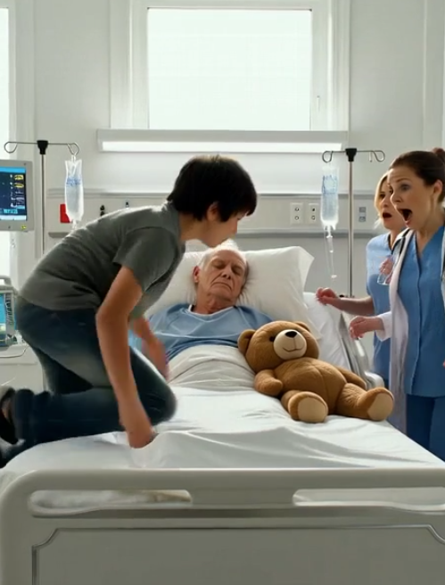 The Poor Boy Reached for the Bear Beside the Billionaire… and the Whole Room Changed