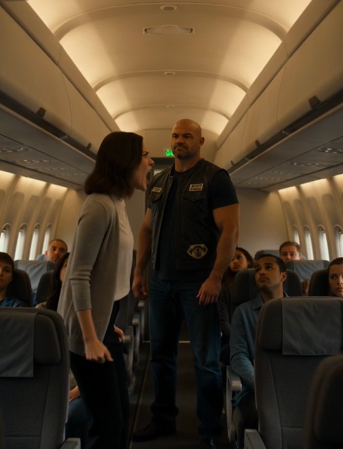 She Saw Leather and Judged Him Instantly… Then the Plane Learned the Truth