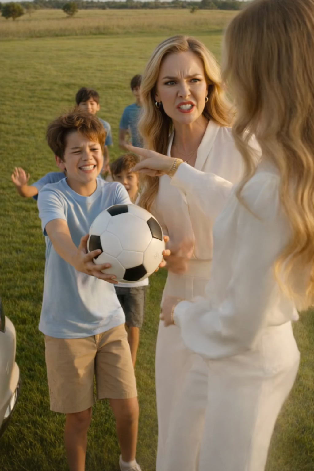A Boy Hit Her Luxury Car With a Soccer Ball But the Real Damage Came Seconds Later
