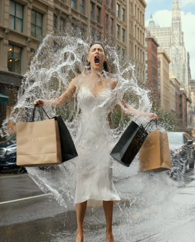 A Rich Woman Stepped Out With Her Shopping Bags Then a Motorcycle Drenched Her in Public