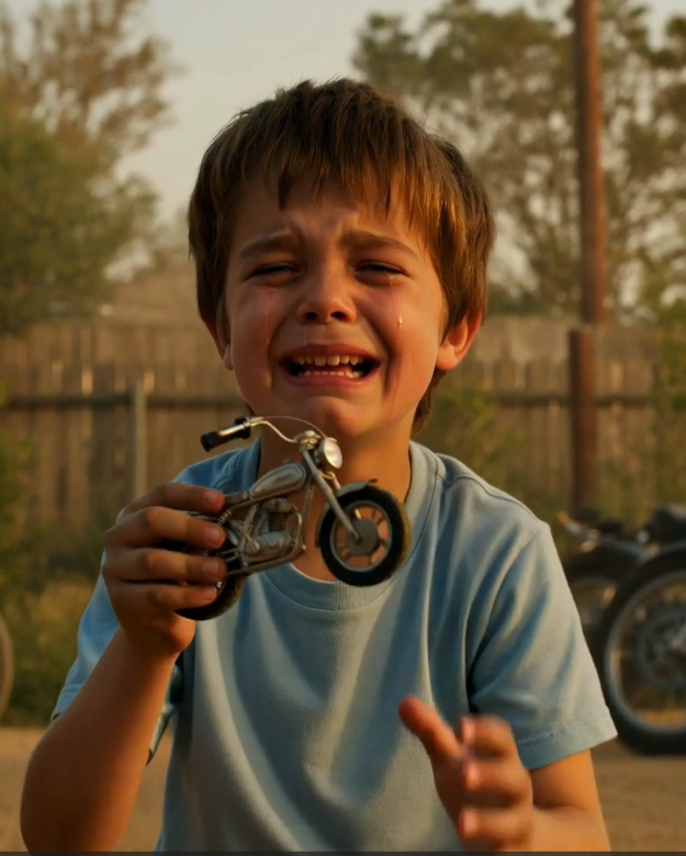 The Bikers Laughed at the Crying Boy Until He Lifted the Tiny Motorcycle in His Hands