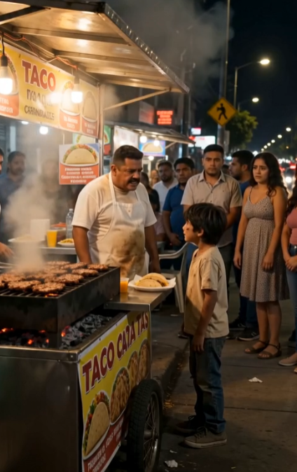 El niño hambriento pidió un taco… y todos lo humillaron frente al puesto