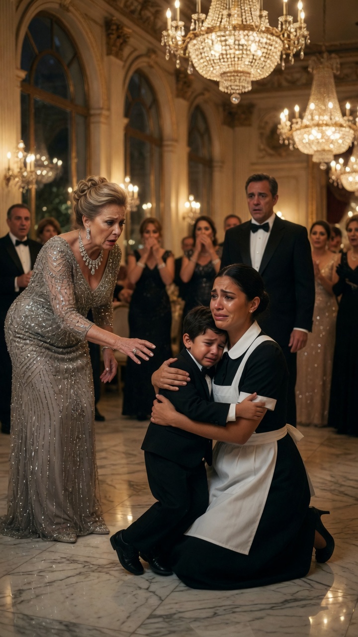 Everyone Thought the Boy Belonged to the Rich Family Until He Ran to the Maid and Called Her Mom