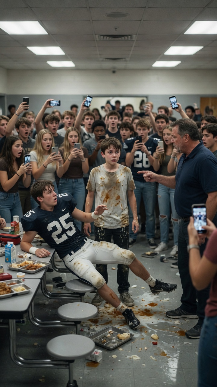 Full Story : The Star Quarterback Ruined His Lunch… Then the Cafeteria Video Exposed the Truth