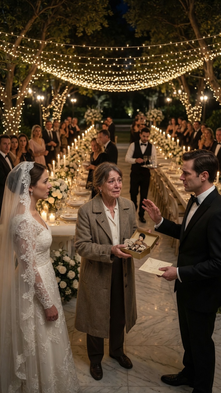 Historia completa : La boda parecía perfecta… hasta que su madre pobre llegó con un pequeño regalo