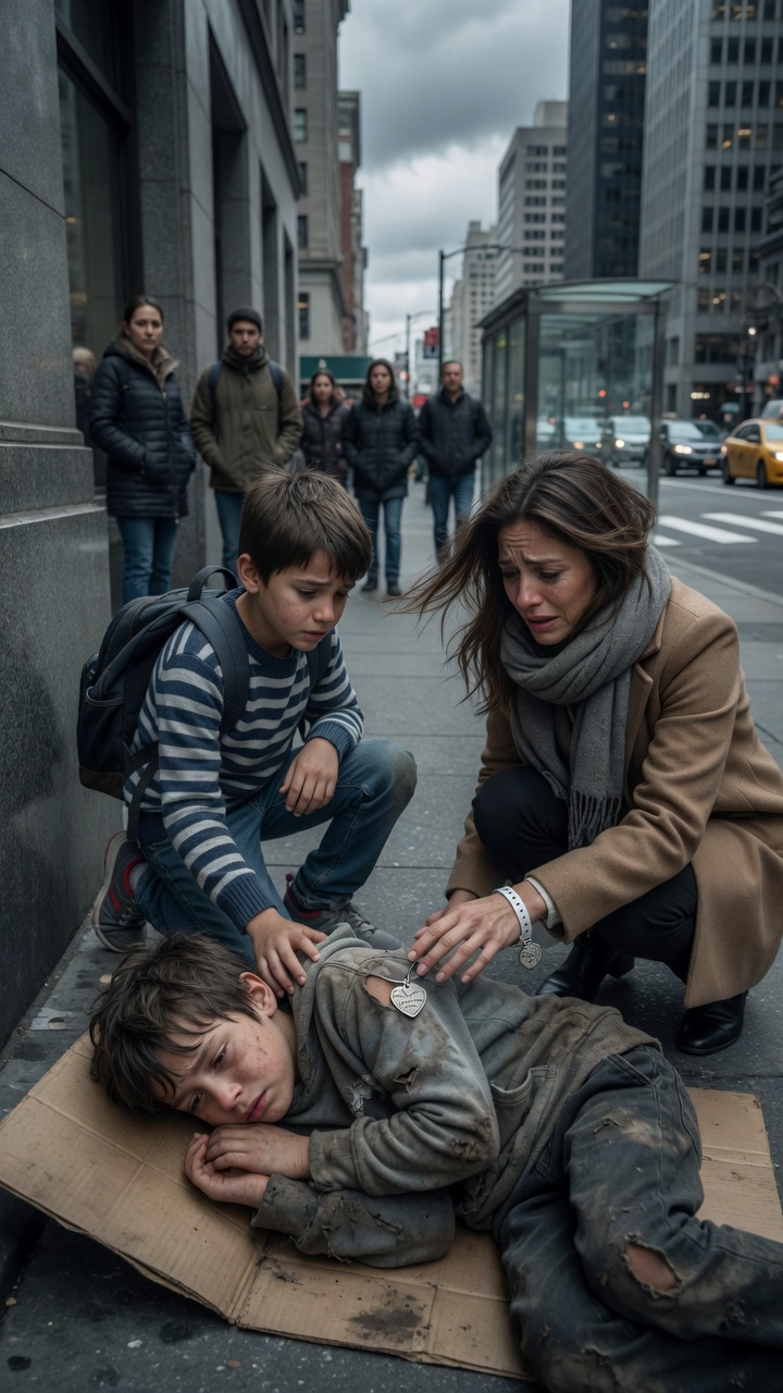 Part 1-2 Everyone Walked Past the Child on the Sidewalk Until One Boy Found the Truth