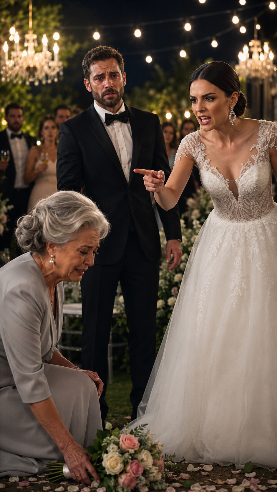 The Bride Humiliated an Old Woman at Her Wedding… Then the Groom Revealed Who She Really Was