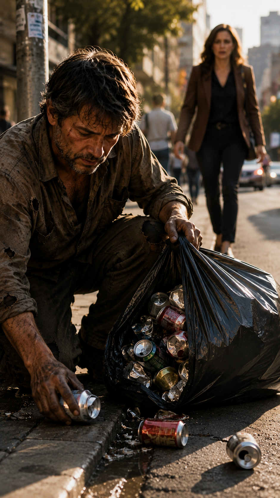 She Found Her Ex-Husband Digging Through Trash… Then His Final Words Broke Her Heart