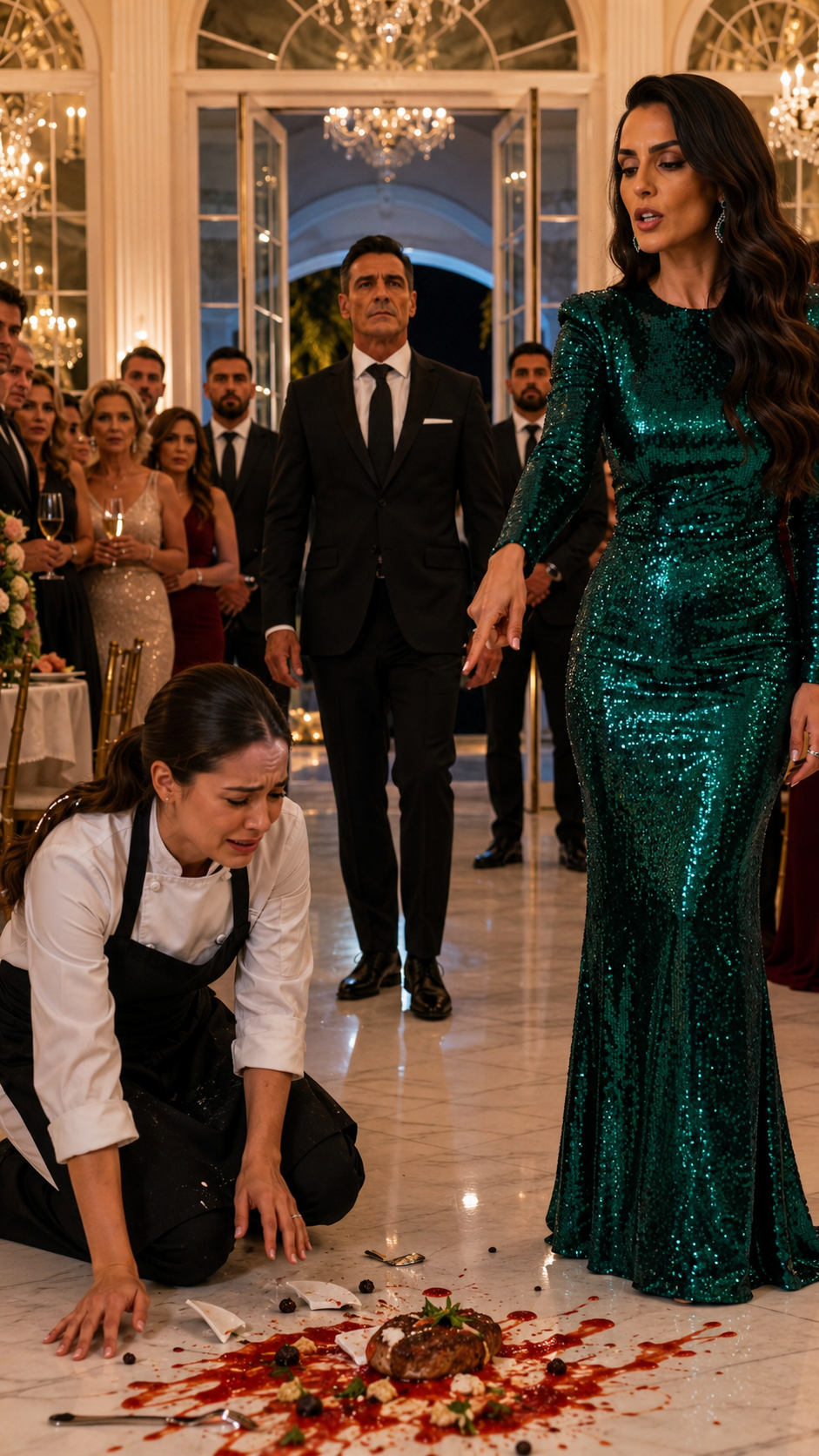 The Rich Woman Humiliated a Young Chef at the Party… Then the Man in Black Revealed Her True Identity