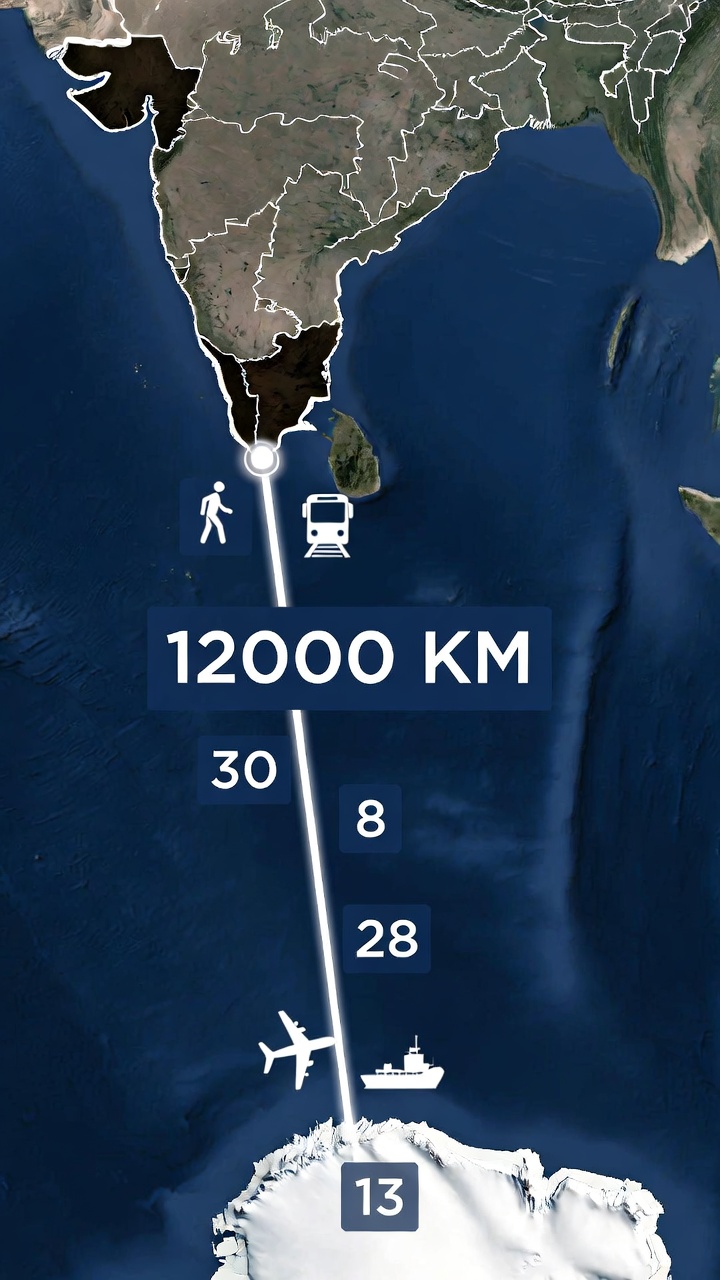 Full biography : Kanyakumari to Antarctica by Walking? The Map Reveals an Impossible Journey