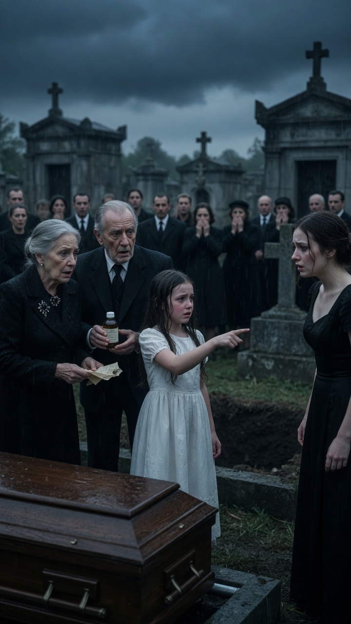 The Girl Who Stopped the Funeral… and the Hidden Note That Revealed the Accomplice