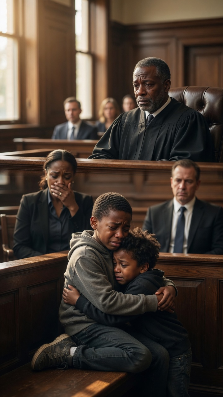 Full Story : The Boy Hugged His Little Brother in Court… Begging Them Not to Separate Them