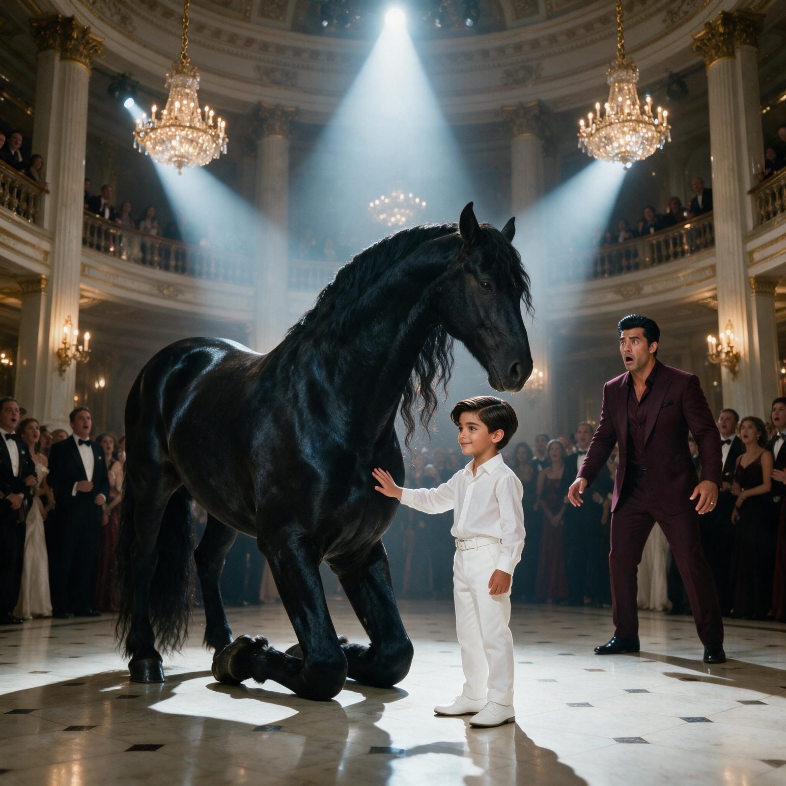 Historia completa :  RICARDO ORDENÓ APARTAR AL NIÑO DEL CABALLO NEGRO… HASTA QUE EL GIGANTE SE ARRODILLÓ ANTE ÉL Y MATEO SUSURRÓ: “NUNCA ME OLVIDÓ”