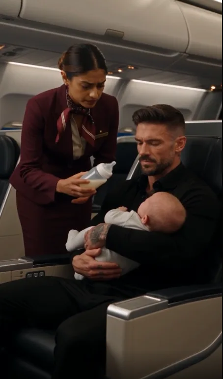 Historia completa : EL BEBÉ QUE LLORABA SIN PARAR EN PLENO VUELO… PERO CUANDO UNA MUJER DESCONOCIDA SE ACERCÓ AL HOMBRE QUE LO SOSTENÍA, TODOS QUEDARON EN SILENCIO