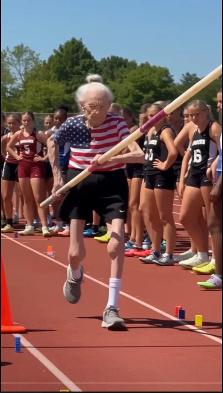 Historia completa :  LA MUJER DE 95 AÑOS VOLÓ SOBRE EL LISTÓN Y TODO EL ESTADIO ENLOQUECIÓ… PERO CUANDO EVELYN DEJÓ DE REÍR, SACÓ UNA VIEJA FOTO Y DIJO: “ESTE SALTO DEBÍ HACERLO HACE 74 AÑOS”