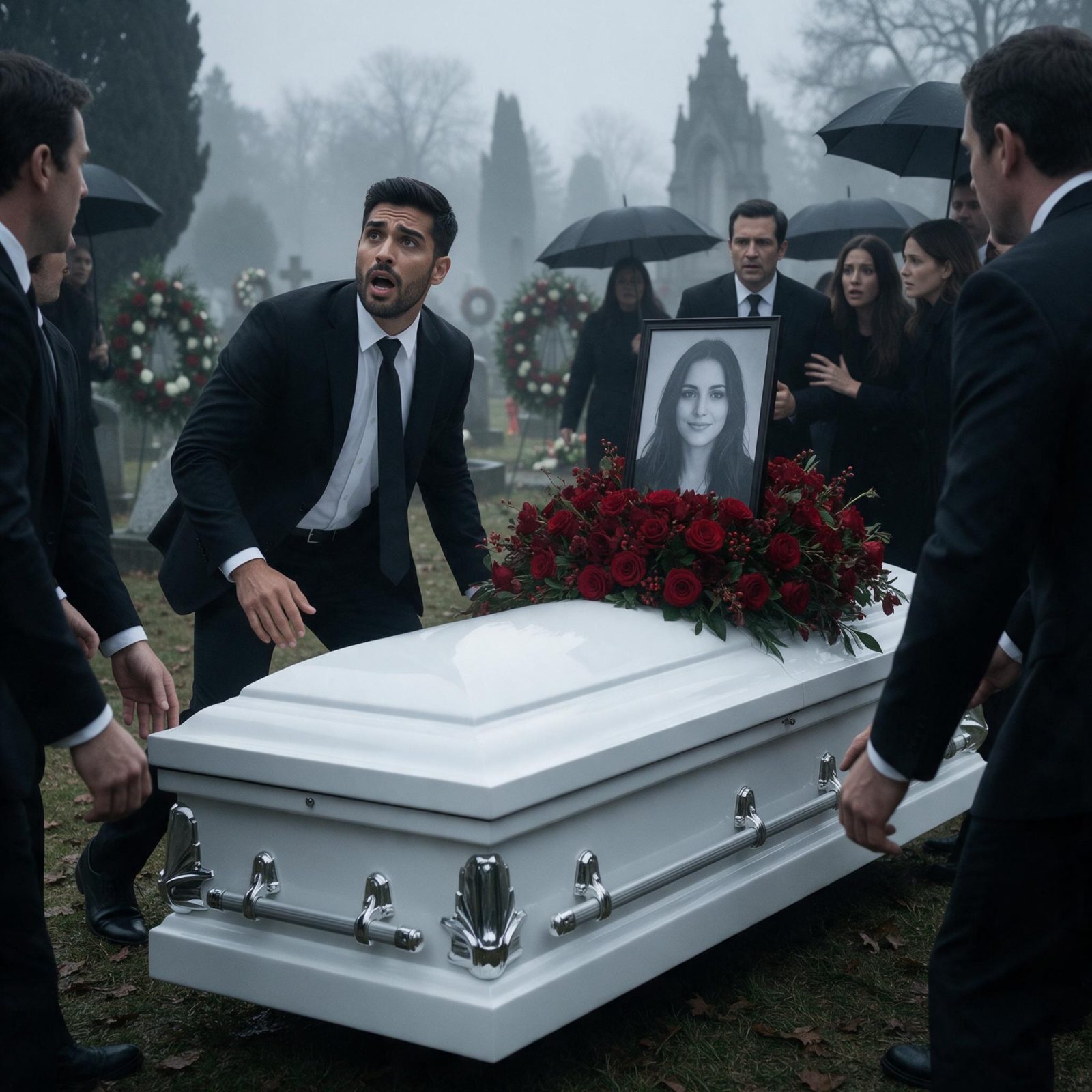 Historia completa :  Dante gritó «¡Esperen!» cuando iban a continuar el funeral… y una marca escondida en el ataúd blanco hizo que todos dejaran de respirar