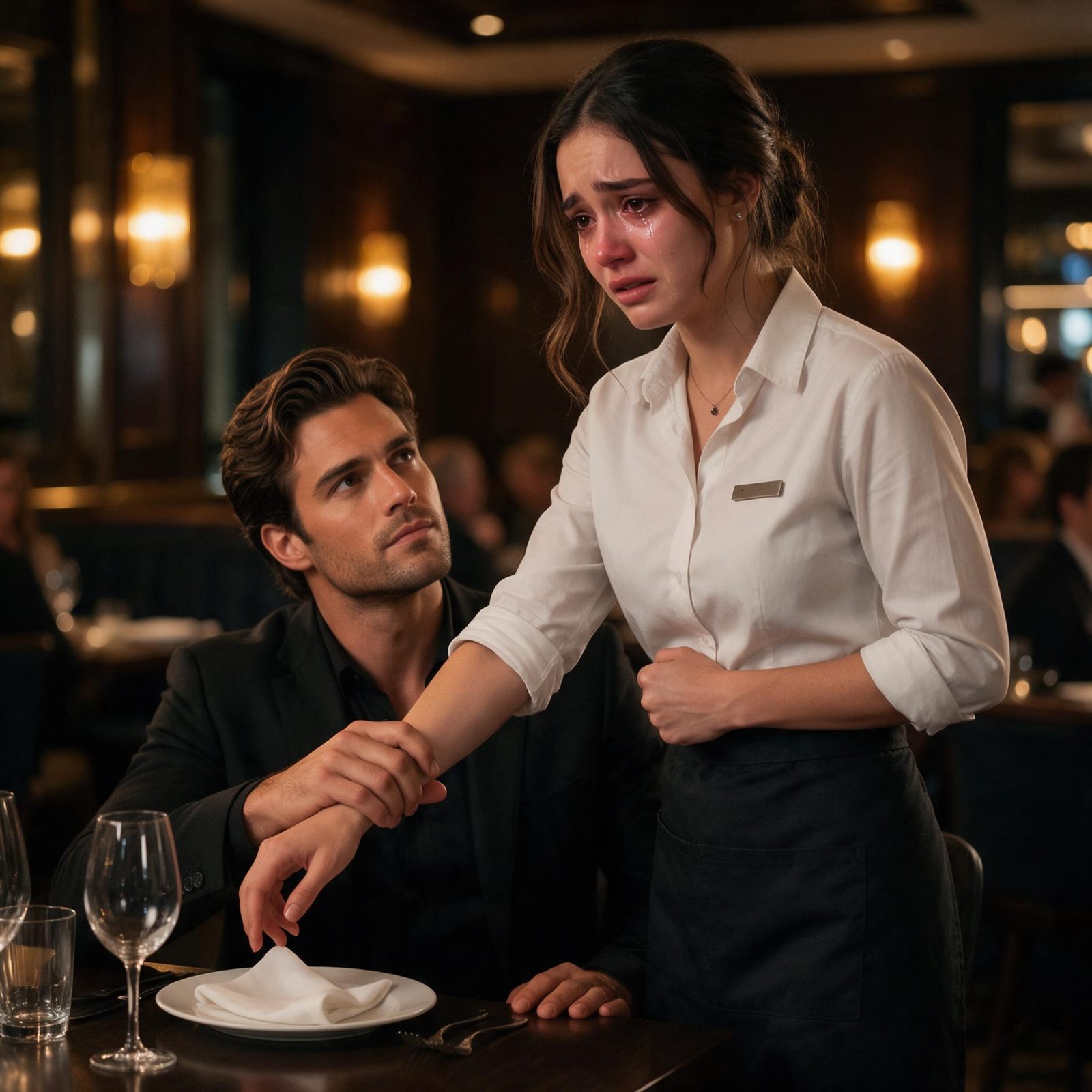 Historia completa :  La camarera temblaba tanto que casi dejó caer el plato… pero cuando Dante le preguntó qué ocurría, ella rompió a llorar delante de todo el restaurante