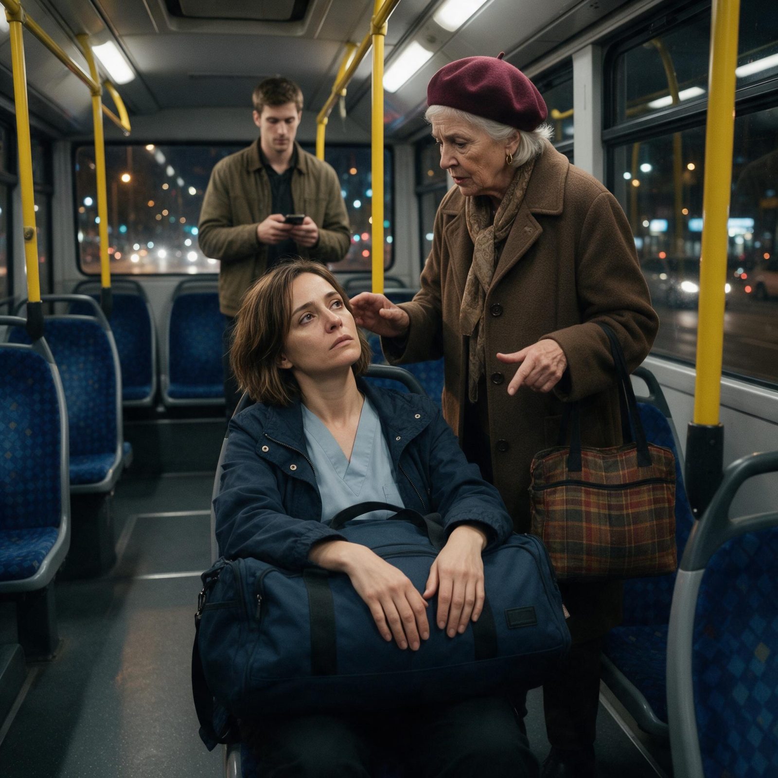 Historia completa :  LA ANCIANA EXIGIÓ EL ASIENTO DE ELENA EN EL AUTOBÚS… PERO EL JOVEN QUE LO GRABABA DESCUBRIÓ ALGO QUE NADIE ESPERABA