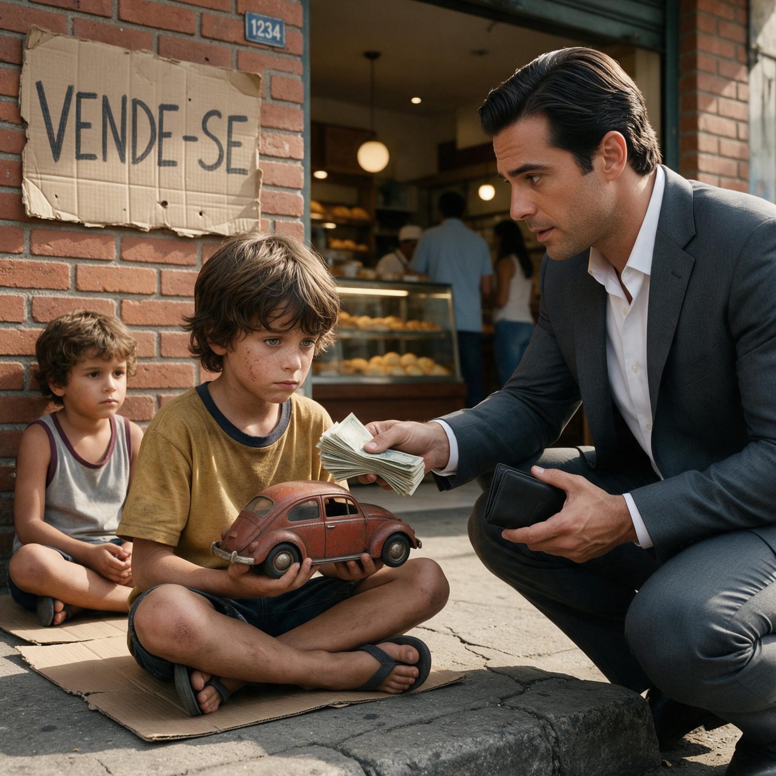 Historia completa :  RAFAEL LE OFRECIÓ UNA FORTUNA POR EL VIEJO COCHE ROJO DEL NIÑO… PERO GABRIEL LO APRETÓ CONTRA SU PECHO Y DIJO: “NO ESTÁ EN VENTA. ESTOY BUSCANDO AL HOMBRE QUE ESCRIBIÓ SU NOMBRE DEBAJO”