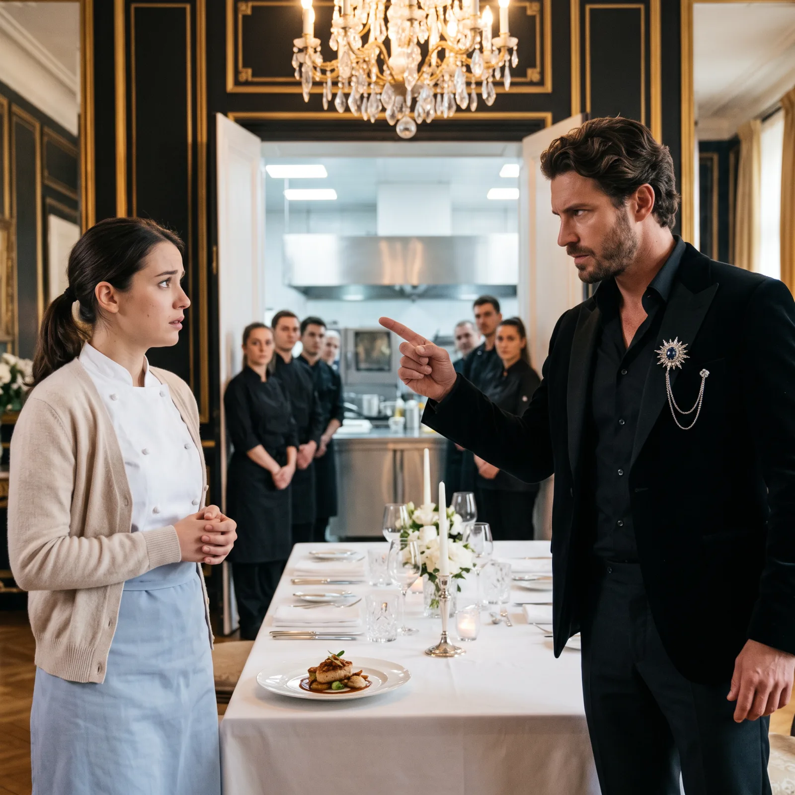 Historia completa :  EL MAGNATE PROBÓ UN SOLO BOCADO Y ORDENÓ QUE LA JOVEN COCINERA NO SALIERA… PERO CUANDO ELLA DIJO QUIÉN LE ENSEÑÓ LA RECETA, ÉL DEJÓ CAER LA COPA