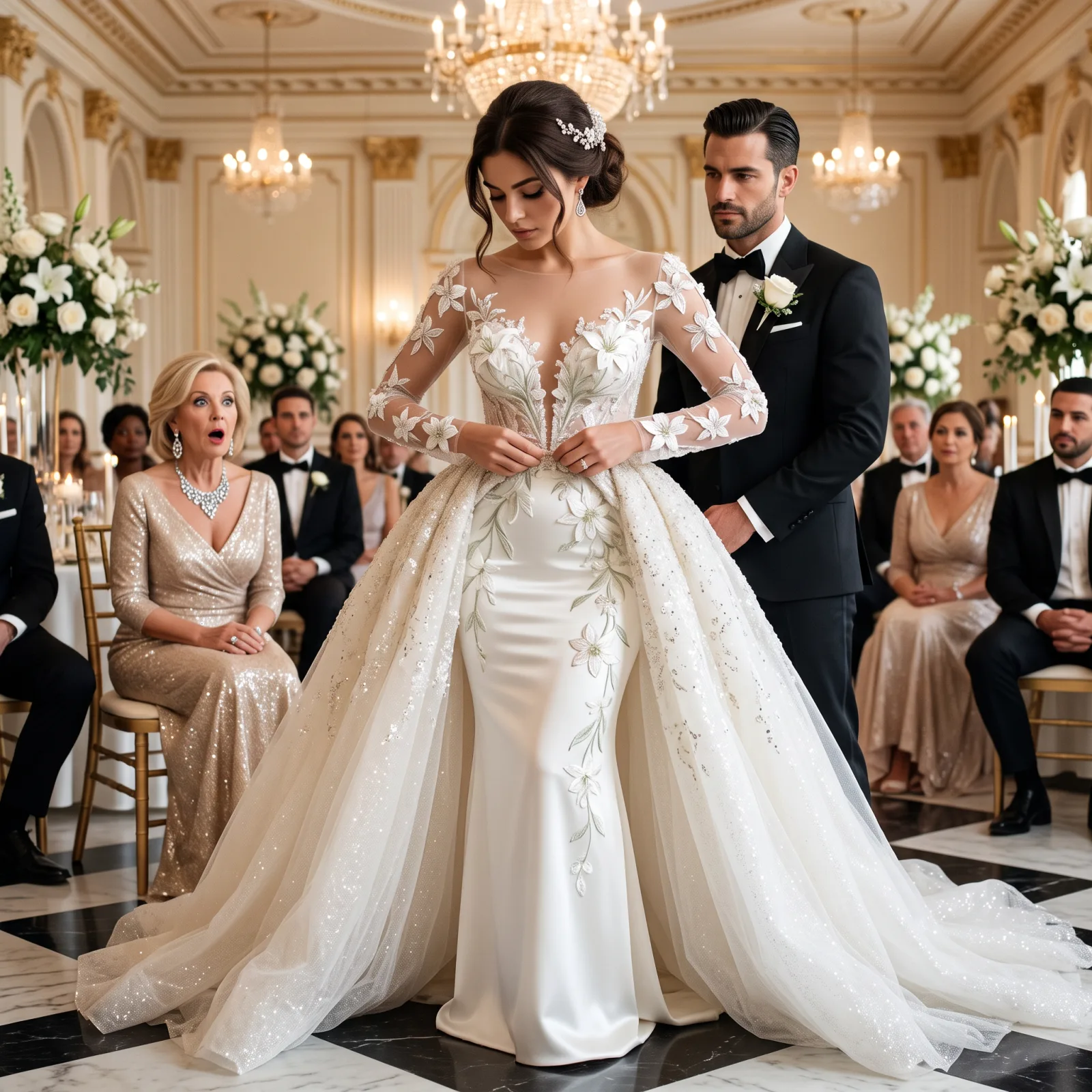 Historia completa :  SU MADRE LE IMPUSO UN VESTIDO DE PRINCESA… PERO CUANDO LUCÍA MOSTRÓ EL BORDADO OCULTO, BEATRIZ RECONOCIÓ EL DISEÑO QUE SU FAMILIA LLEVABA 27 AÑOS NEGANDO