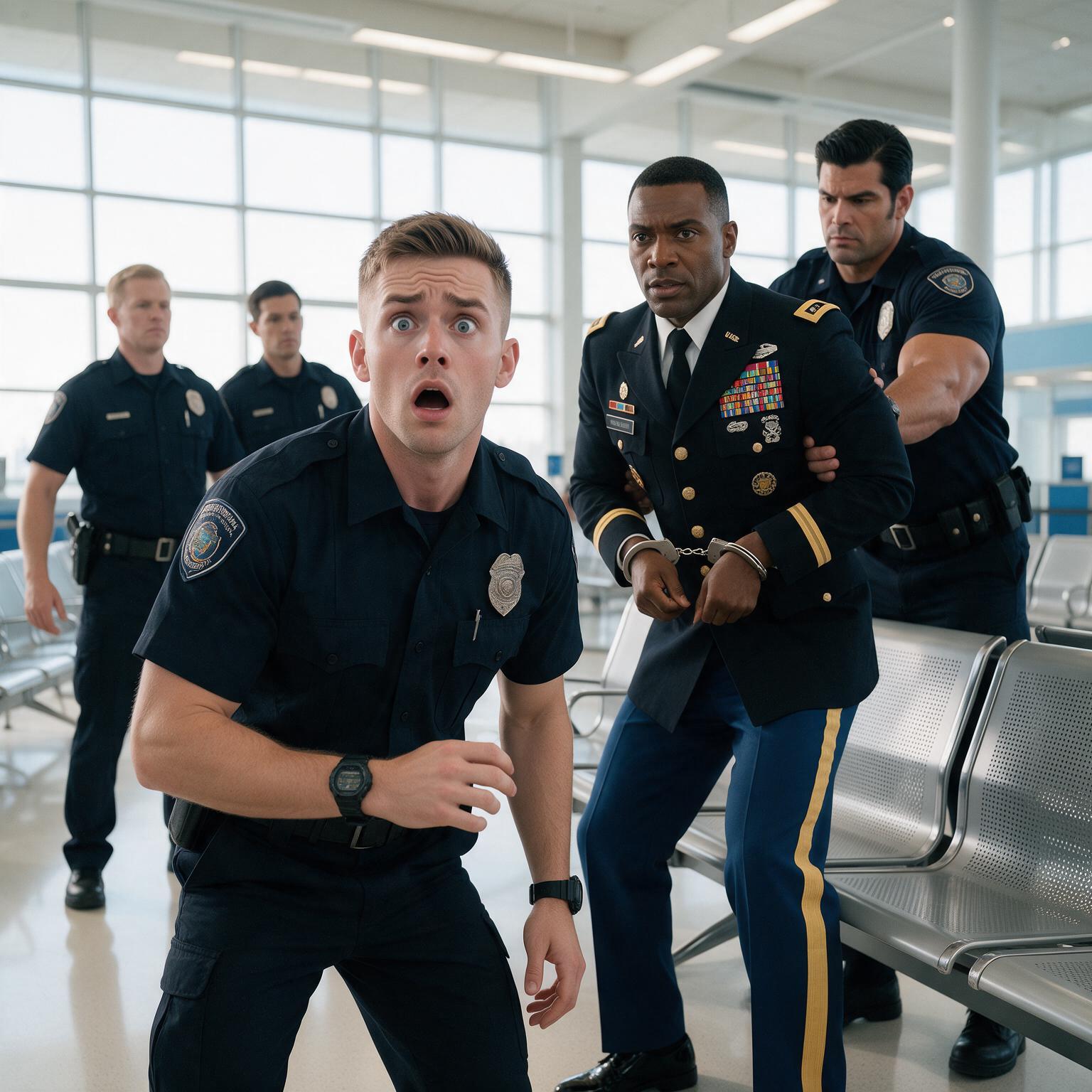 Historia completa : EL GUARDIA DEL AEROPUERTO ESPOSÓ AL HOMBRE DEL UNIFORME… PERO CUANDO LLEGARON LOS OTROS AGENTES, SE QUEDÓ PARALIZADO AL DESCUBRIR QUIÉN ERA