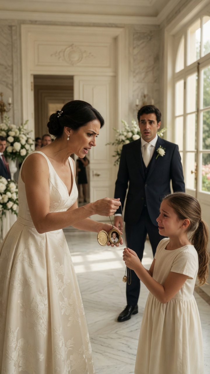 T4-La Novia Le Arrancó El Medallón A La Niña… Pero La Foto Oculta Reveló La Hija Que El Novio Había Negado