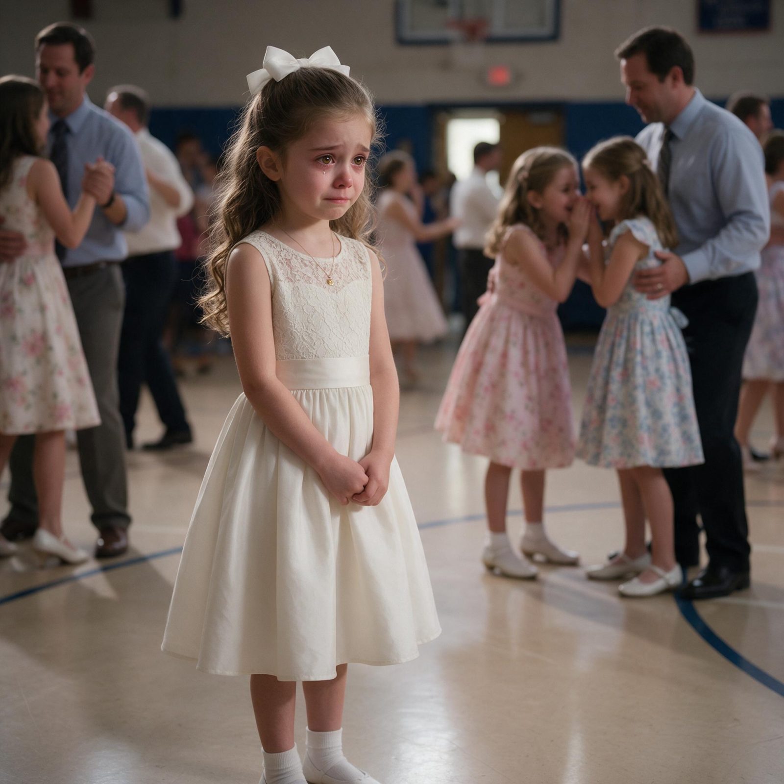 LES AUTRES FILLES SE SONT MOQUÉES DE LA PETITE ÉMILIE PARCE QUE SON PÈRE N’ÉTAIT PAS VENU… MAIS QUAND LA PORTE DU GYMNASE S’EST OUVERTE, PLUS PERSONNE N’A RI