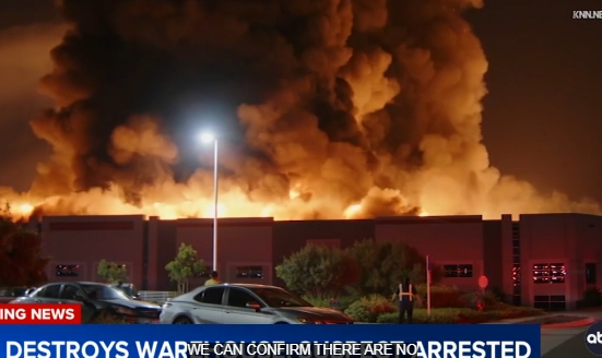 Employee accused of arson after paper goods warehouse destroyed in massive fire in Ontario