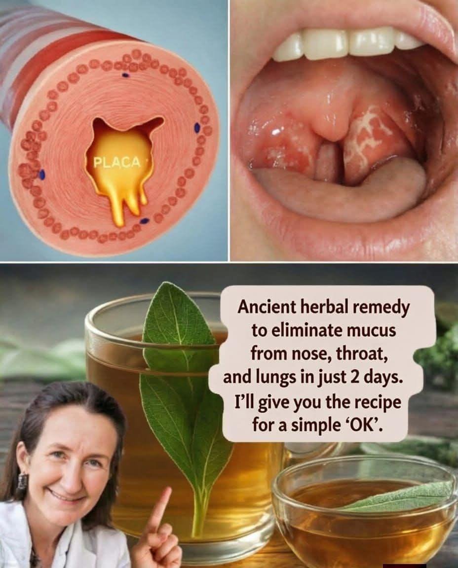 "Ancestral herbal remedy to remove mucus from the nose, throat and lungs in just 2 days "