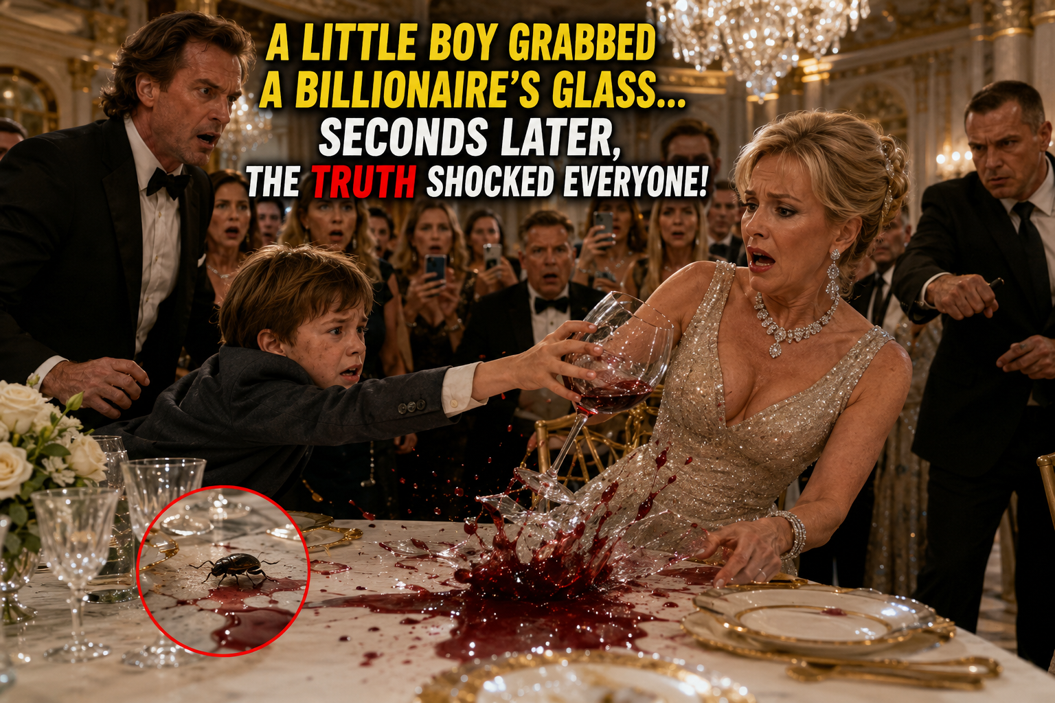 CHAPTER 2 "The Boy They Called Rude Grabbed a Billionaire’s Glass—Seconds Later, Everyone Realized He Had Just Saved Her Life"