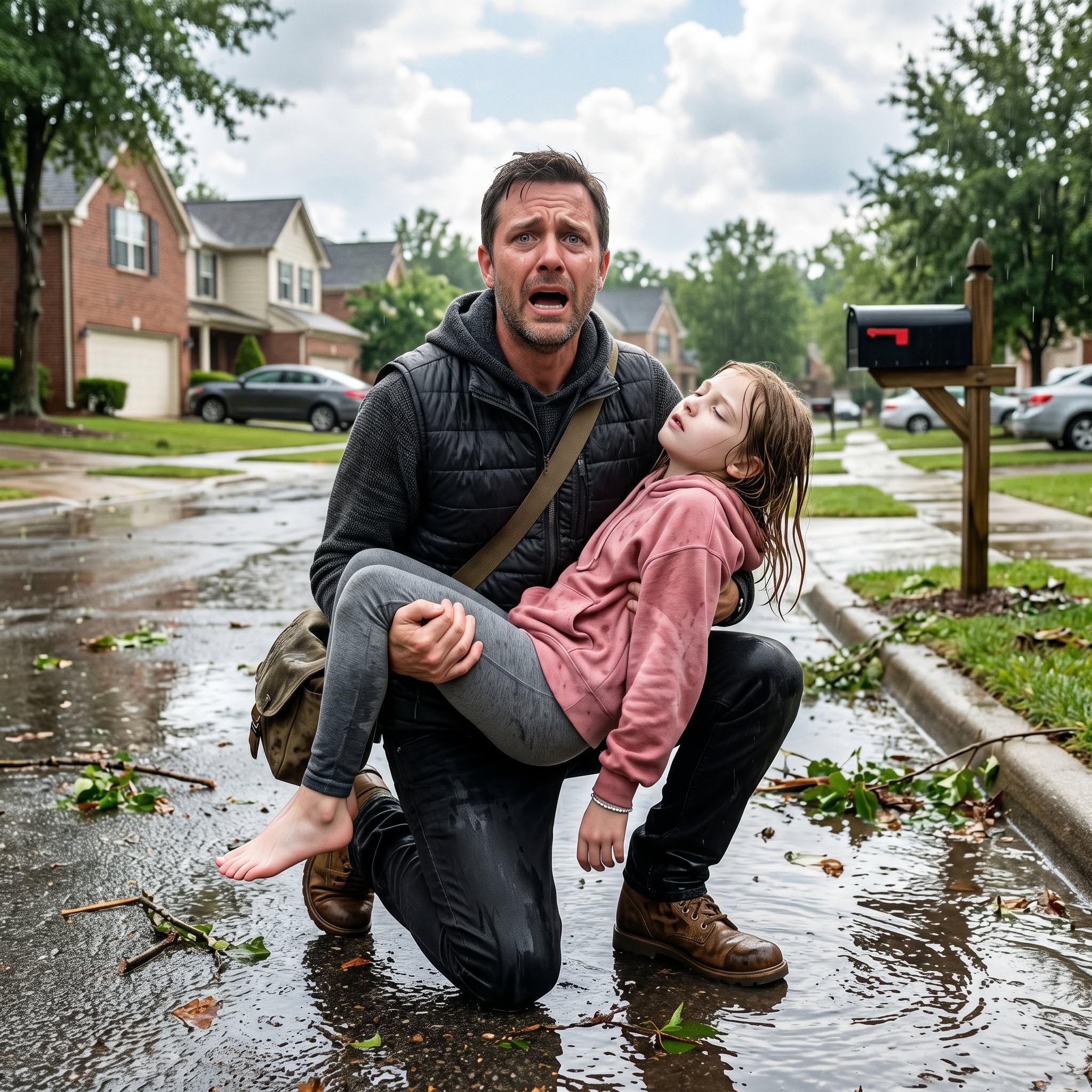 On a typhoon night, I found my daughter unconscious outside