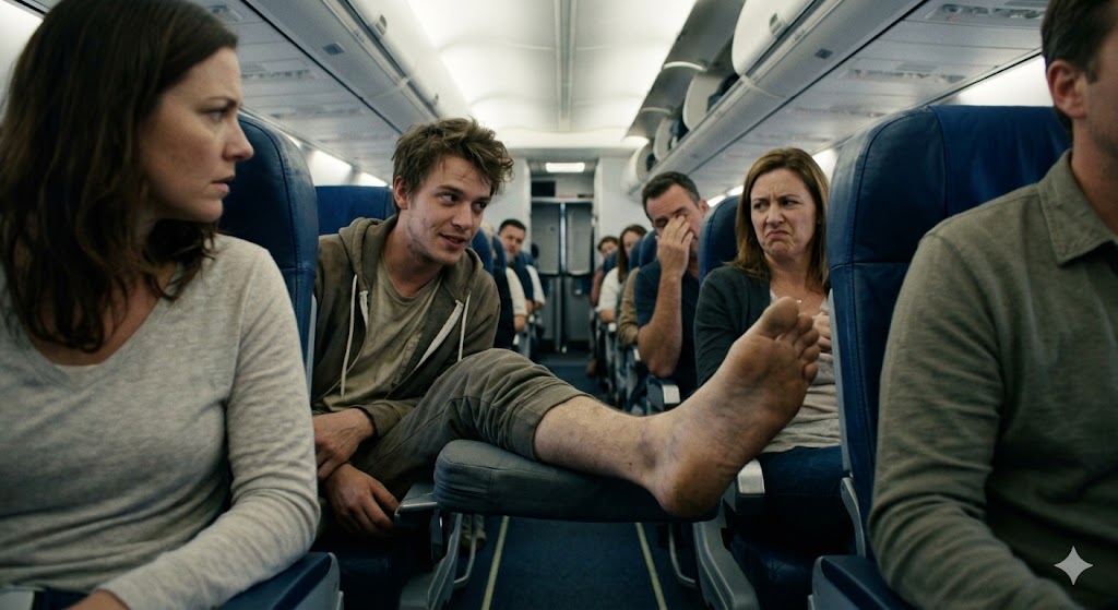 CHAPTER 6 He Put His Filthy Bare Foot on My Seat and Refused to Move It — What Happened Next Shocked the Entire Plane! 😱