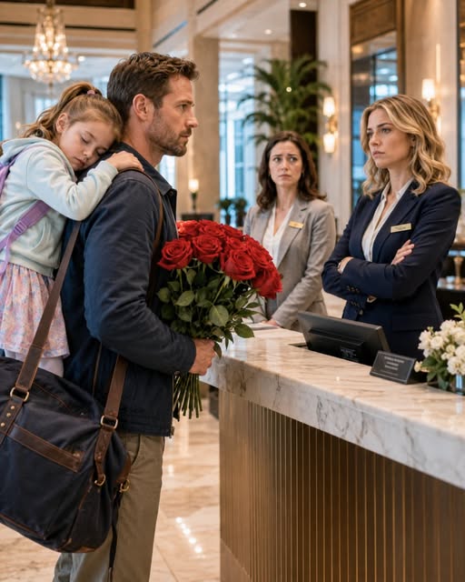 456 A Widowed Father Was Refused Entry at the Very Hotel He Owned While Holding His Sleeping Daughter… By the Time the Staff Discovered Who He Was, the Harm Was Already Done.
