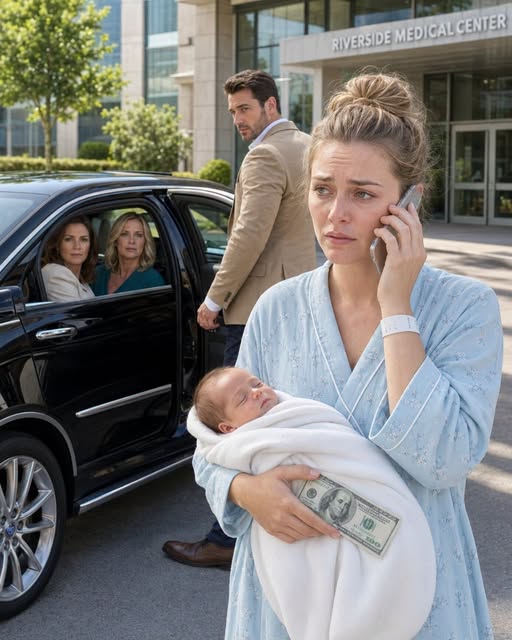 23 Five days after my C-section, my husband put his mother in our luxury SUV and handed me bus money instead. “Don’t make this harder than it needs to be,” he said, pushing several bills into my palm as I stood outside the hospital with our newborn son in my arms. I didn’t respond. I stared down at the money... then called the one person he never should have dismissed.