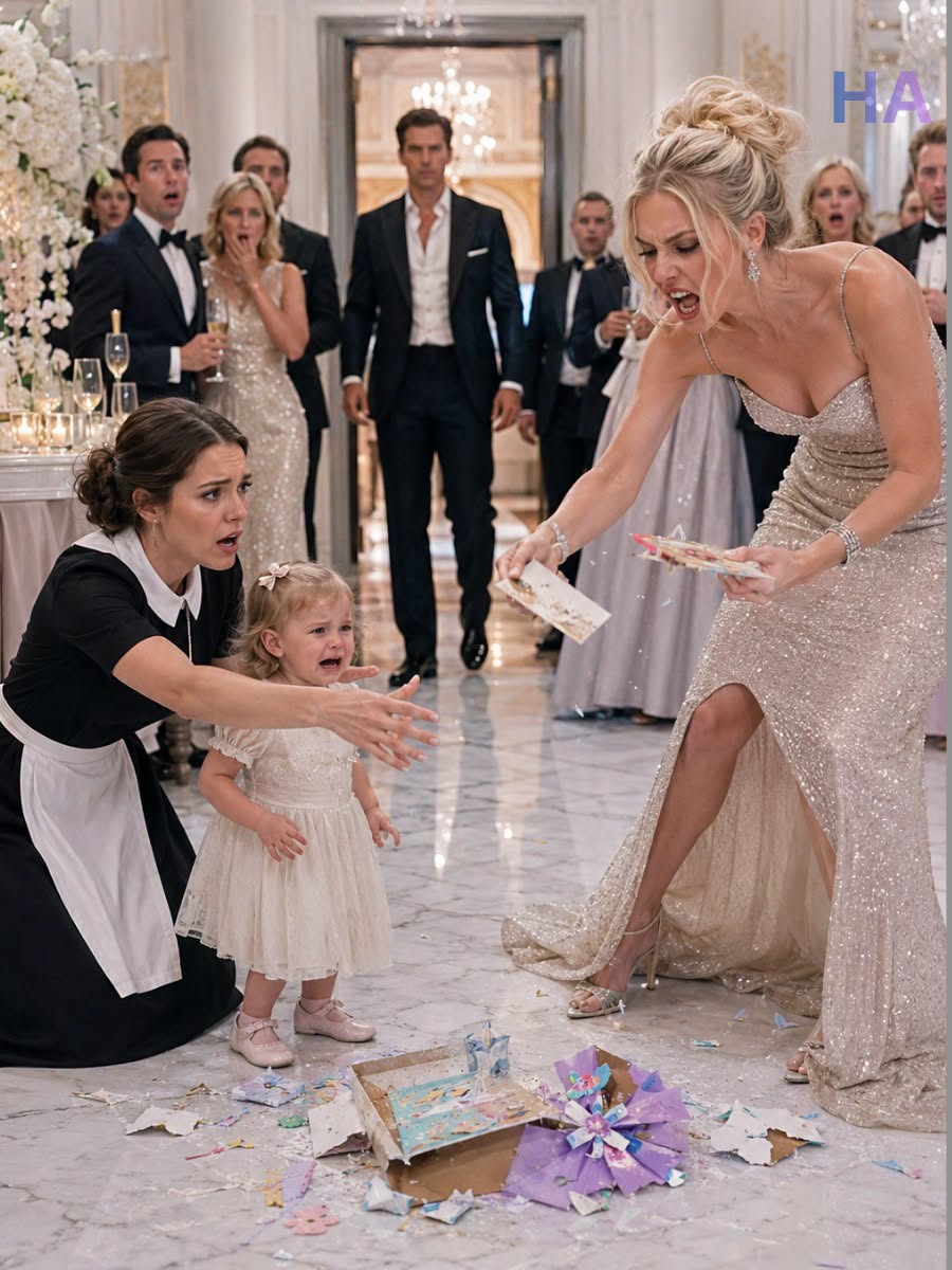 250 "At His Glittering Birthday Party, a Billionaire Watched His Fiancée Crush a Maid’s Little Girl Until a Forgotten Letter Revealed the Gift Was Never From the Maid at All Everyone in the ballroom heard the little girl cry.