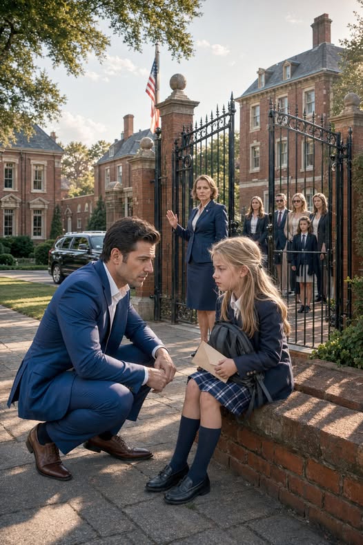 365 “Everyone Got Into Class Except Me,” a Trembling 7-Year-Old Whispered Outside the Locked Gate—Then a Quiet CEO Found the Red Notice in Her Hand...