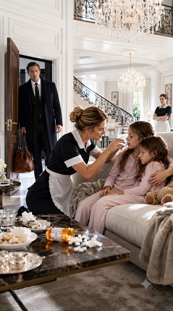 The Millionaire Pretended to Leave for Chicago and Discovered the Maid Was the Only One Keeping His Daughters Alive Inside b
