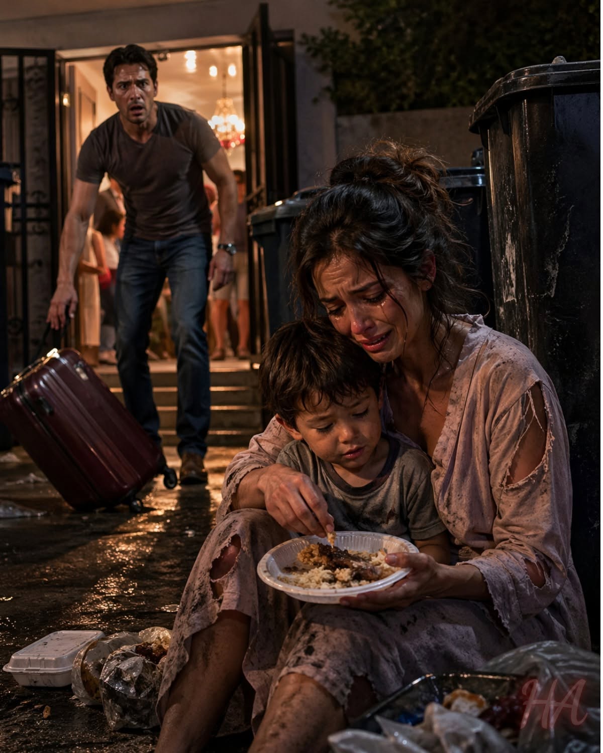 300 YOU CROSSED AN OCEAN TO GIVE YOUR WIFE A BETTER LIFE—THEN YOU FOUND HER EATING FROM THE TRASH BEHIND THE HOUSE YOUR BROTHER BUILT WITH YOUR MONEY