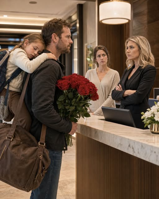 370 A Widowed Father Was Refused Entry at the Very Hotel He Owned While Holding His Sleeping Daughter… By the Time the Staff Discovered Who He Was, the Harm Was Already Done.
