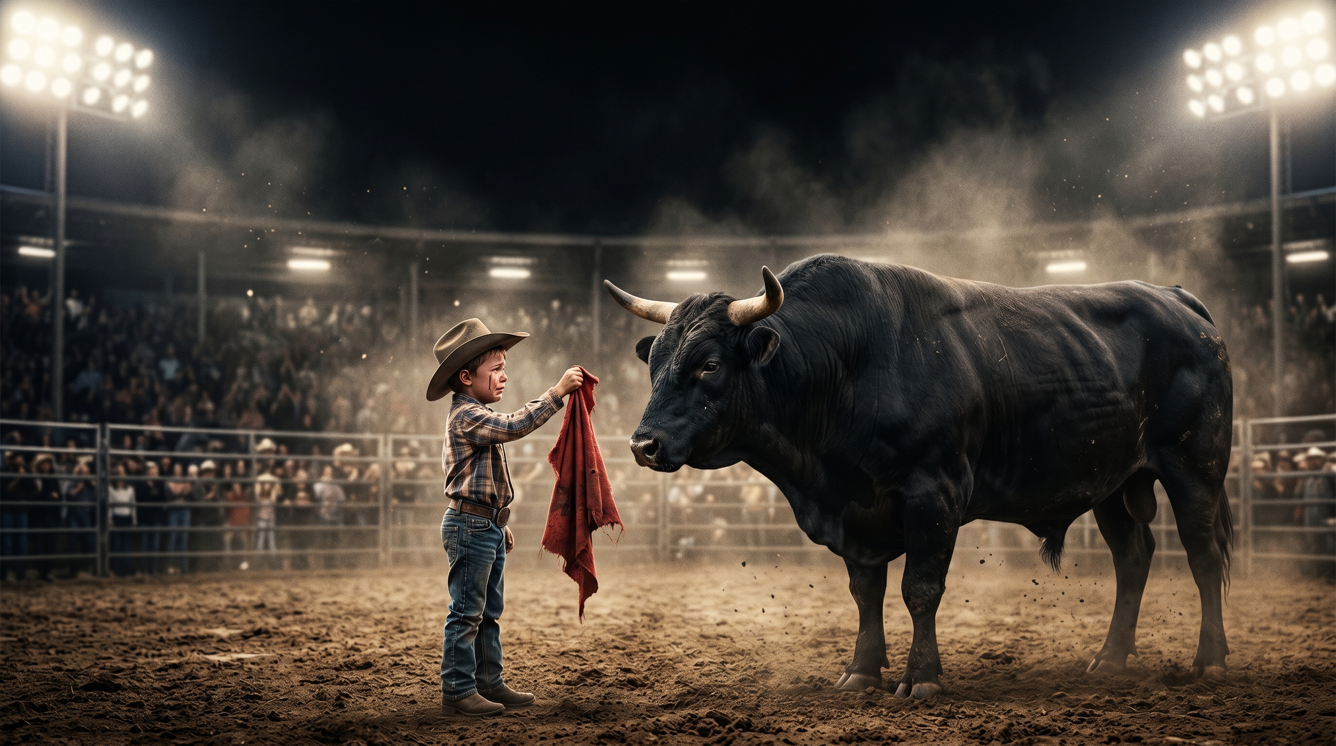 64 “An 8-Year-Old Walked Into a Texas Rodeo Arena… And Made a Killer Bull Kneel With One Red Bandana”